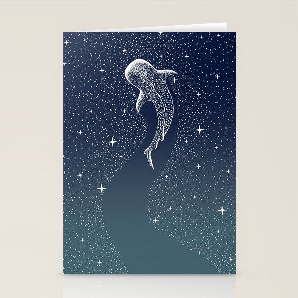 Star Eater COLOR GRAD -  turquoise Stationery Card Gallery Image 2