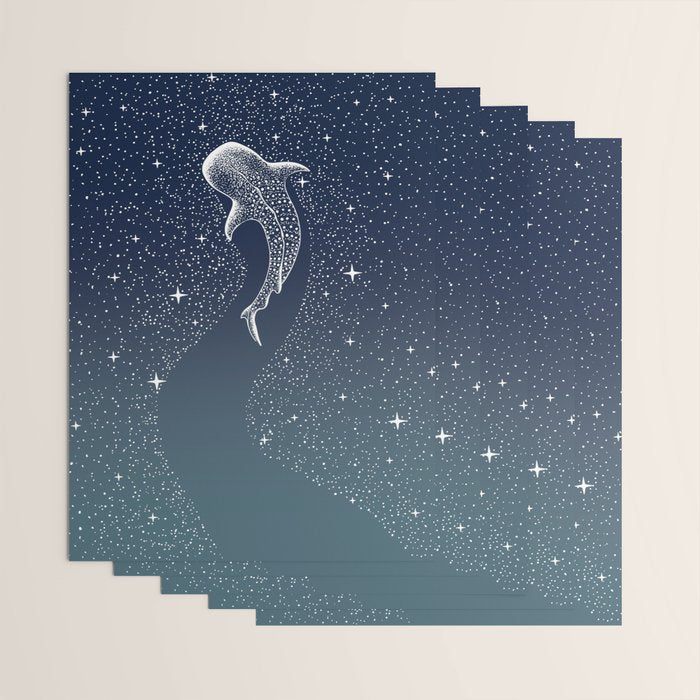 Star Eater COLOR GRAD -  turquoise Wrapping Paper Gallery Image 3