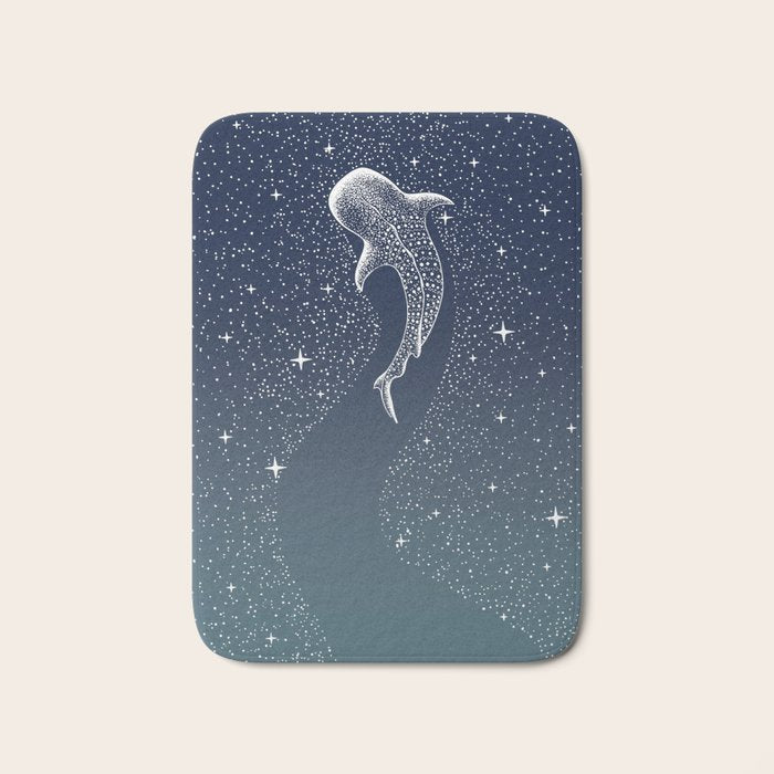 Star Eater COLOR GRAD -  turquoise Bath Mat Gallery Image 1