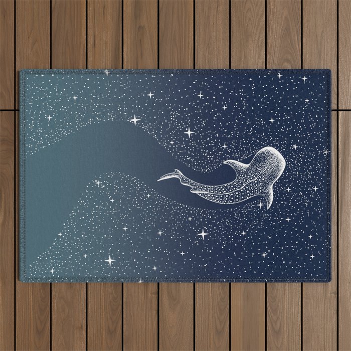 Star Eater COLOR GRAD -  turquoise Outdoor Rug Gallery Image 1