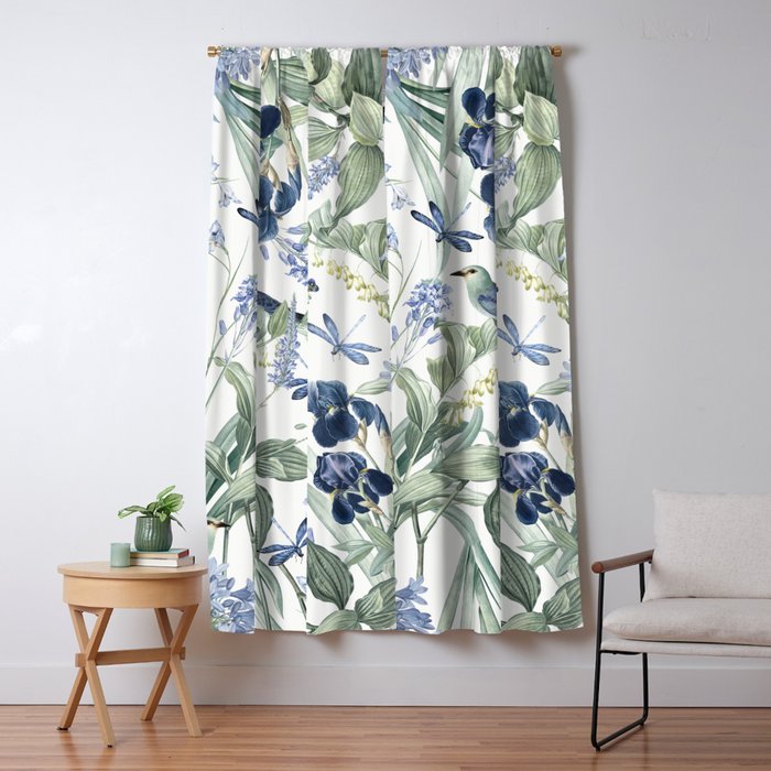 Beautiful Wildlife Garden Floral Window Curtain Gallery Image 5