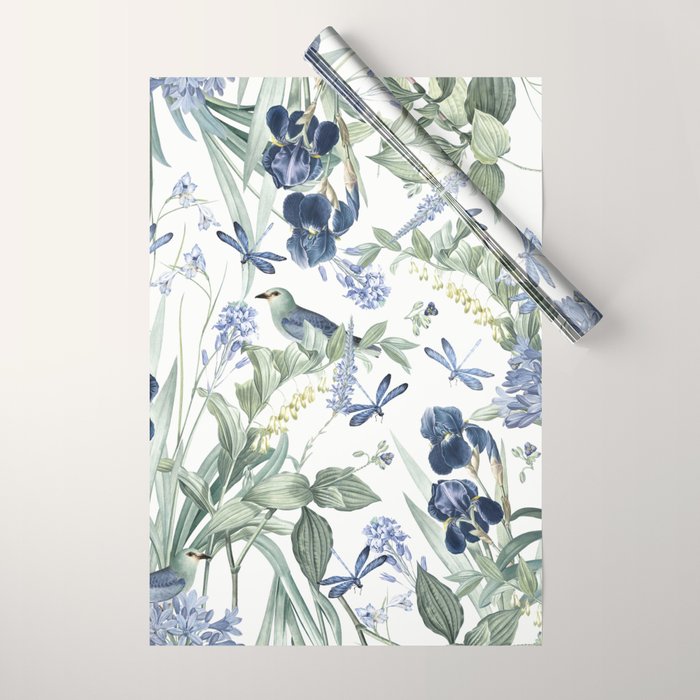 Beautiful Wildlife Garden Floral Wrapping Paper Gallery Image 1