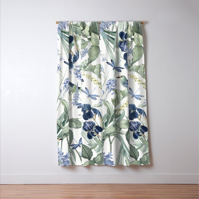 Beautiful Wildlife Garden Floral Window Curtain Gallery Image 3