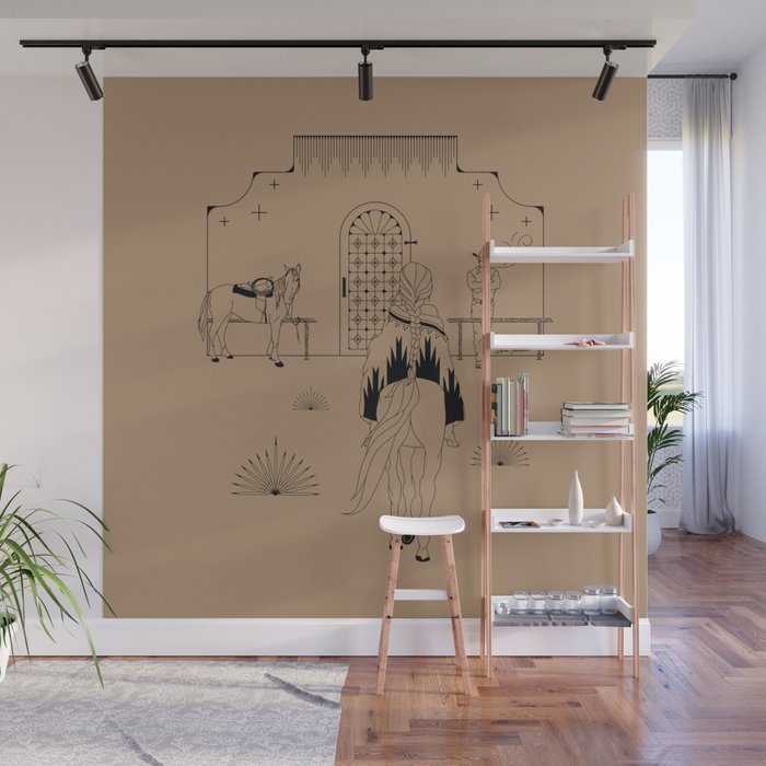 Last Stop - Tan & Black Wall Mural Gallery Image 1