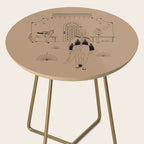 Last Stop - Tan & Black Side Table Gallery Image 2