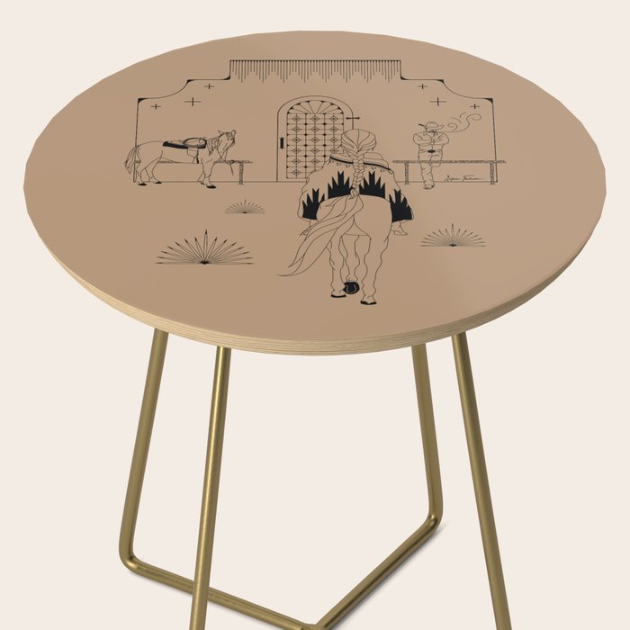Last Stop - Tan & Black Side Table Gallery Image 2