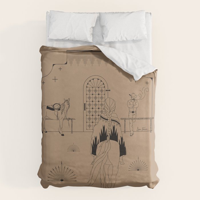 Last Stop - Tan & Black Duvet Cover Gallery Image 6
