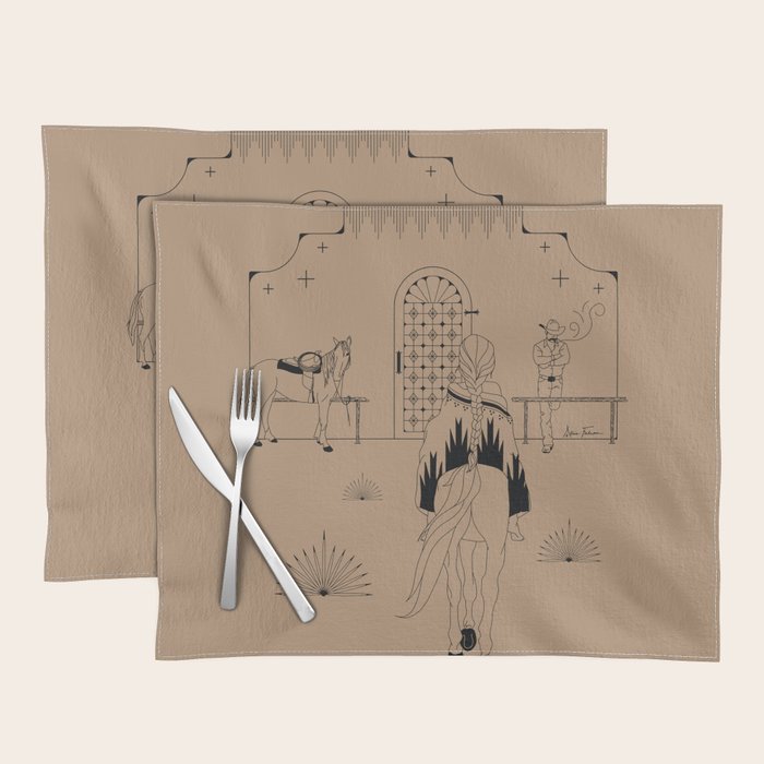 Last Stop - Tan & Black Placemat Gallery Image 1