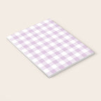Lilac Plaid Gingham Print Notebook Gallery Image 3