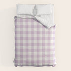Lilac Plaid Gingham Print Comforter Gallery Image 6