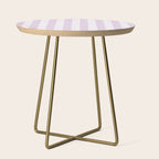 Lilac Plaid Gingham Print Side Table Gallery Image 1