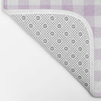 Lilac Plaid Gingham Print Bath Mat Gallery Image 2