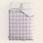 Lilac Plaid Gingham Print Duvet Cover Gallery Image 6