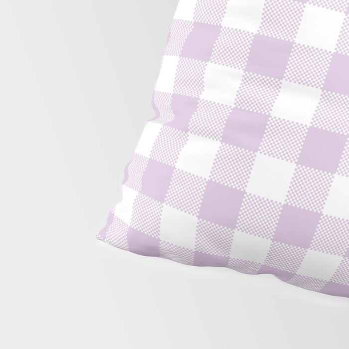 Lilac Plaid Gingham Print Pillow Sham Gallery Image 4