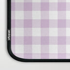 Lilac Plaid Gingham Print Laptop Sleeve Gallery Image 3