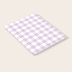 Lilac Plaid Gingham Print Notebook Gallery Image 2