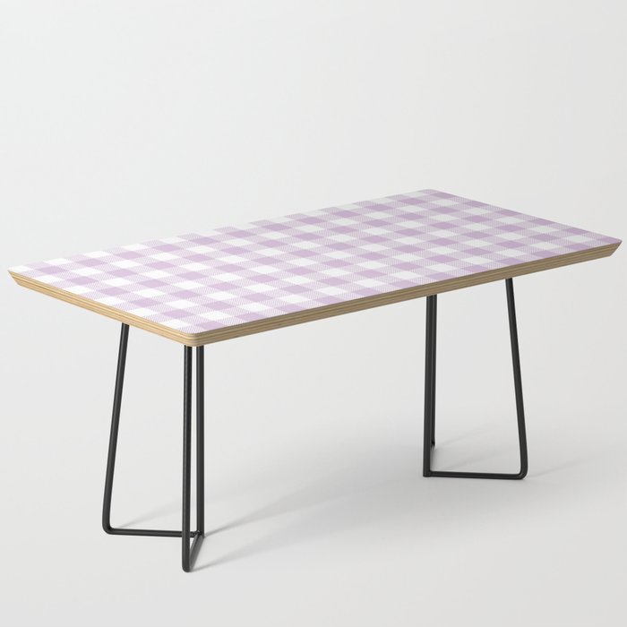Lilac Plaid Gingham Print Coffee Table Gallery Image 1