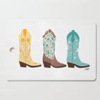 Cowboy Boots Illustration (Bright Palette) Cutting Board Gallery Image 1