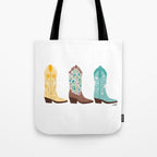 Cowboy Boots Illustration (Bright Palette) Tote Bag Gallery Image 1