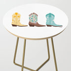 Cowboy Boots Illustration (Bright Palette) Side Table Gallery Image 2