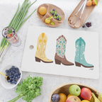 Cowboy Boots Illustration (Bright Palette) Cutting Board Gallery Image 2