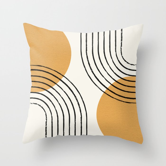 Sun Arch Double - Gold Throw Pillow Gallery Image 6