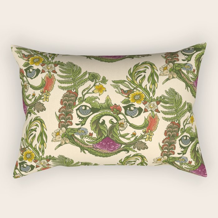 Botanical French Bulldog Rectangular Pillow Gallery Image 2