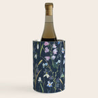 Vintage Bluebell & Snowdrop Navy Blue Floral Wine Chiller Gallery Image 2