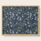 Vintage Bluebell & Snowdrop Navy Blue Floral Serving Tray Gallery Image 1