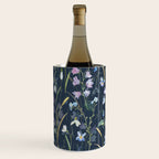 Vintage Bluebell & Snowdrop Navy Blue Floral Wine Chiller Gallery Image 3