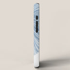 Mid Century Modern Indigo Blue Geometric Abstract iPhone Case Gallery Image 2