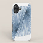 Mid Century Modern Indigo Blue Geometric Abstract iPhone Case Gallery Image 1