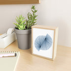 Mid Century Modern Indigo Blue Geometric Abstract Mini Art Print Gallery Image 2