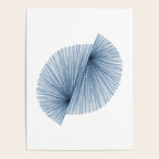 Mid Century Modern Indigo Blue Geometric Abstract Poster Gallery Image 4