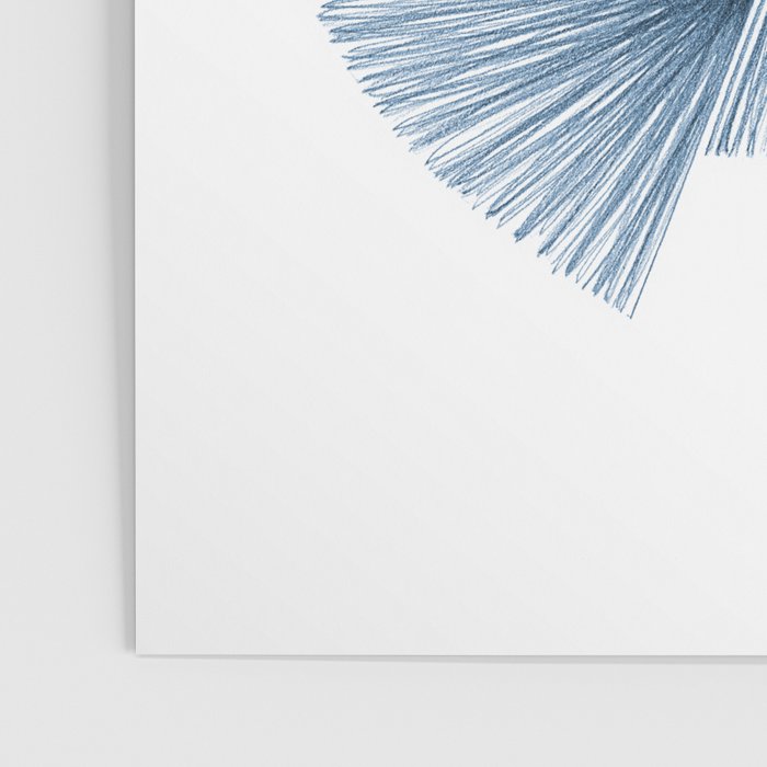 Mid Century Modern Indigo Blue Geometric Abstract Poster Gallery Image 3