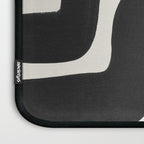 Black Ink Paint Brush Strokes Abstract Organic Pattern Mid Century Style Laptop Sleeve Gallery Image 3