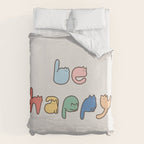 be happy cats typo Duvet Cover Gallery Image 6