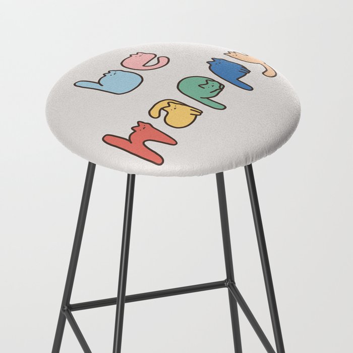 be happy cats typo Stool Gallery Image 2