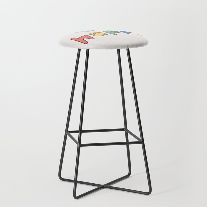 be happy cats typo Stool Gallery Image 1