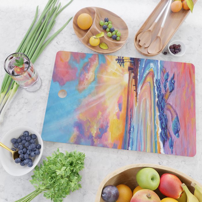 Poipu Turtles at Sunset Cutting Board Gallery Image 2