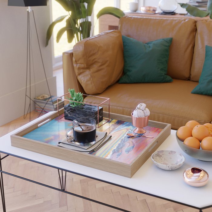 Poipu Turtles at Sunset Serving Tray Gallery Image 2