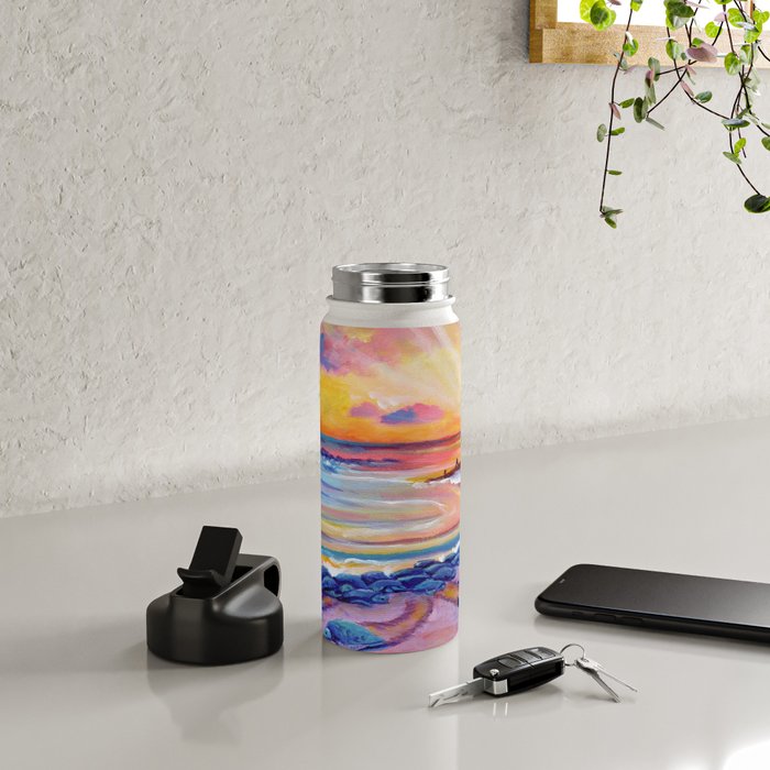 Poipu Turtles at Sunset Water Bottle Gallery Image 4