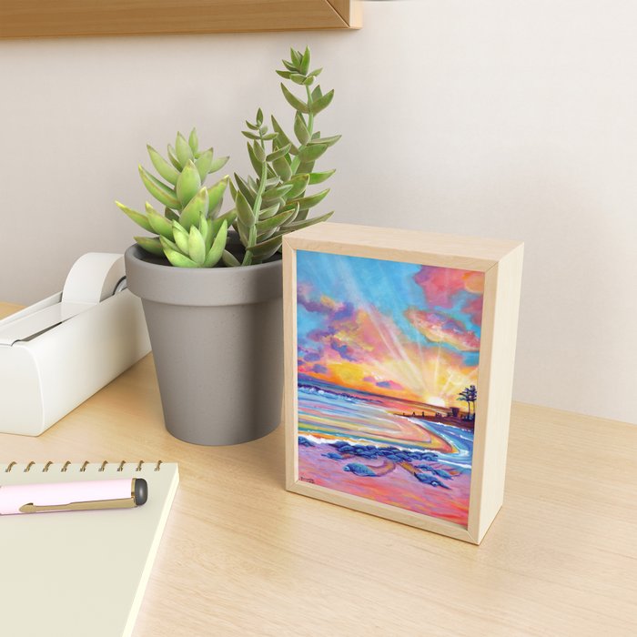 Poipu Turtles at Sunset Mini Art Print Gallery Image 2