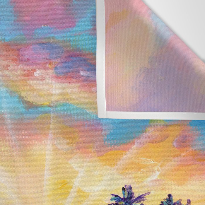 Poipu Turtles at Sunset Wall Tapestry Gallery Image 3