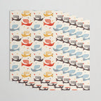 Festive Birds retro pattern Wrapping Paper Gallery Image 3