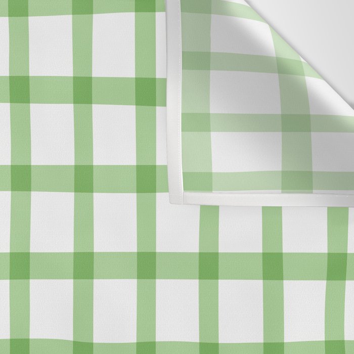 Green geometric plaid gingham pattern Wall Tapestry Gallery Image 3