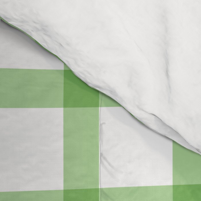 Green geometric plaid gingham pattern Comforter Gallery Image 4