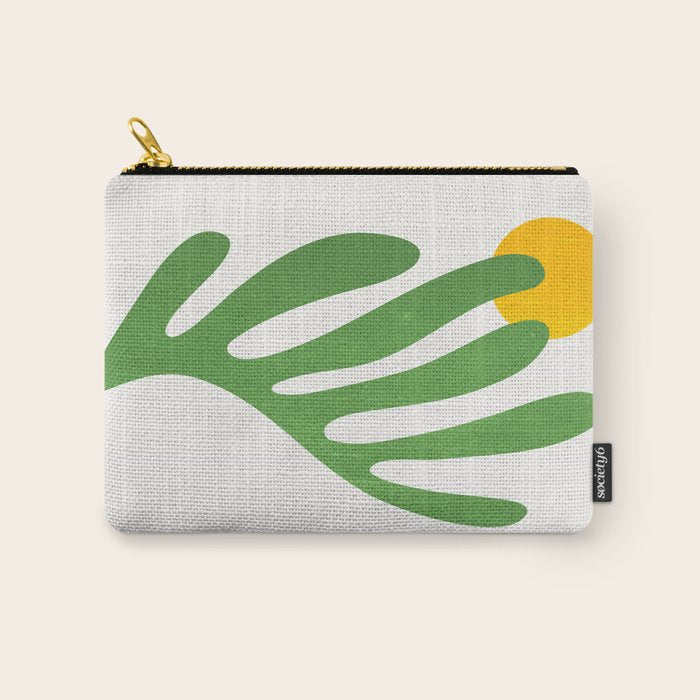 Green Leaf & Sun: Matisse Edition | Mid Century Series Carry All Pouch Gallery Image 1