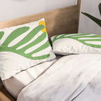 Green Leaf & Sun: Matisse Edition | Mid Century Series Pillow Sham Gallery Image 2
