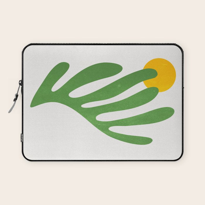 Green Leaf & Sun: Matisse Edition | Mid Century Series Laptop Sleeve Gallery Image 1